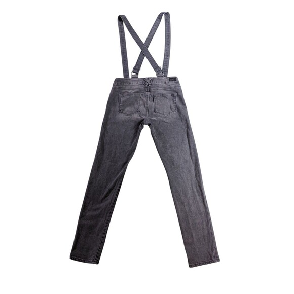 Paige Denim Suspender Overall Jeans Women's 26 Gray Stretch Cotton Hipster - Picture 6 of 10